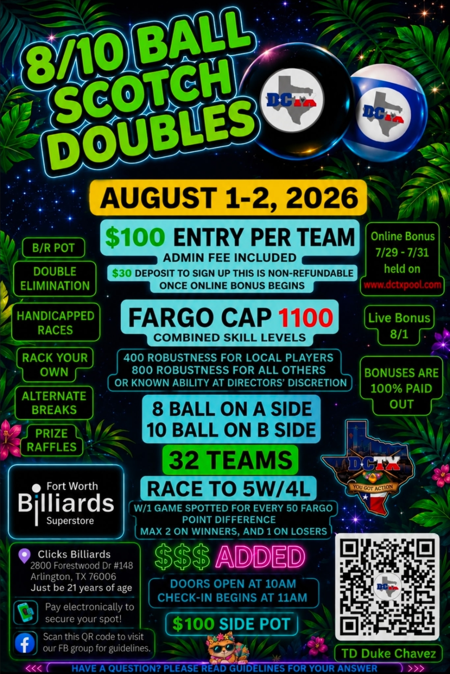 DCTX Scotch Doubles Tournament 8/1/26