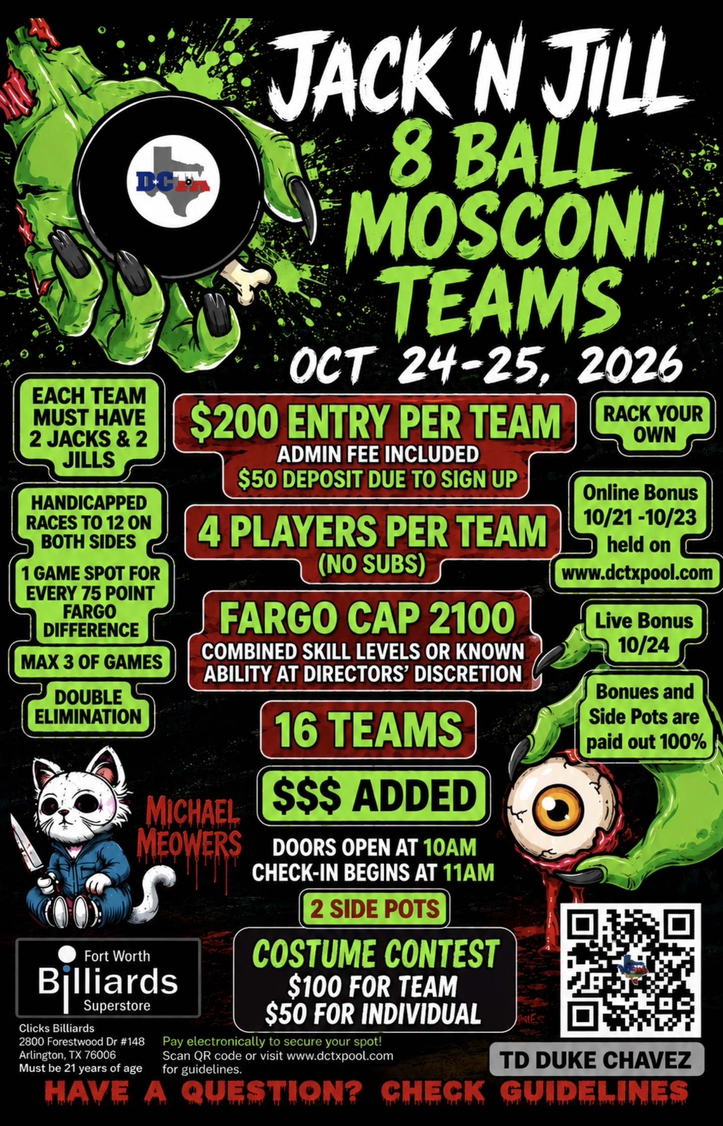 DCTX Jack n Jill Mosconi Style Teams Tournament